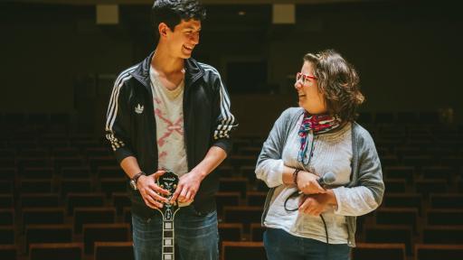 student musicians on wentz stage